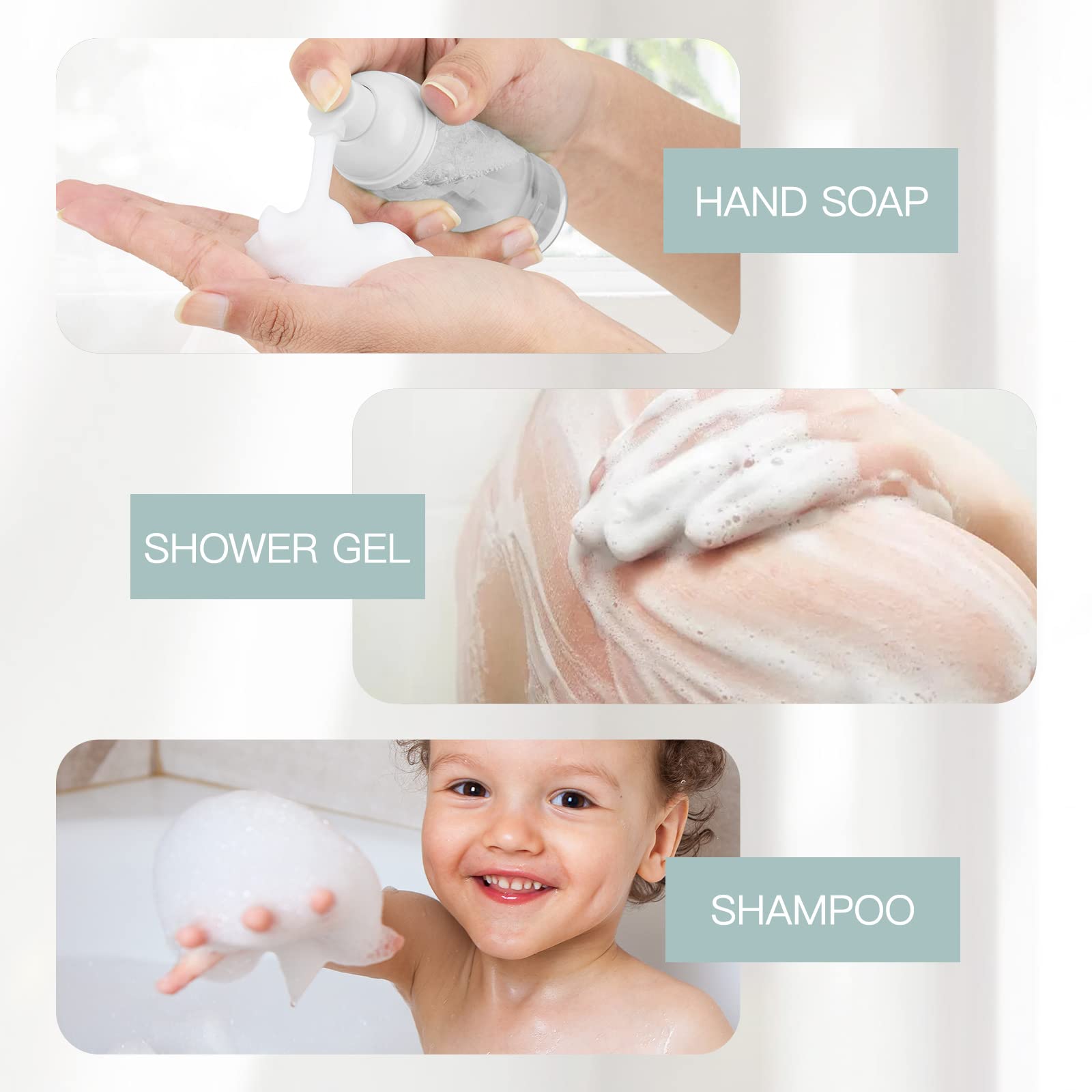 2Oz Foam Pump Bottle (30Pcs) Empty Travel Foaming Dispenser For Hand Soap, Lash Cleanser, Shampoo (60Ml, Clear